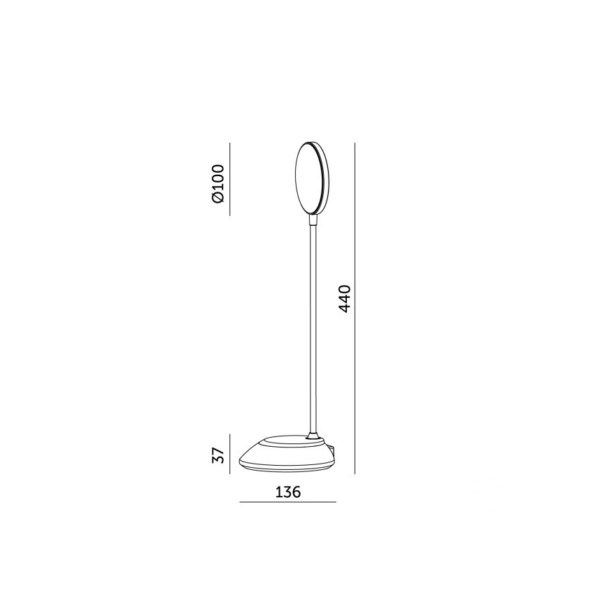 Lámpara de mesa LED recargable y regulable VISUA LED/5W/5V 3000-5000K rosa