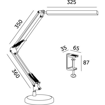Lámpara de mesa LED regulable 2en1 USB TENUIX LED/14W/5V 3000-6000K