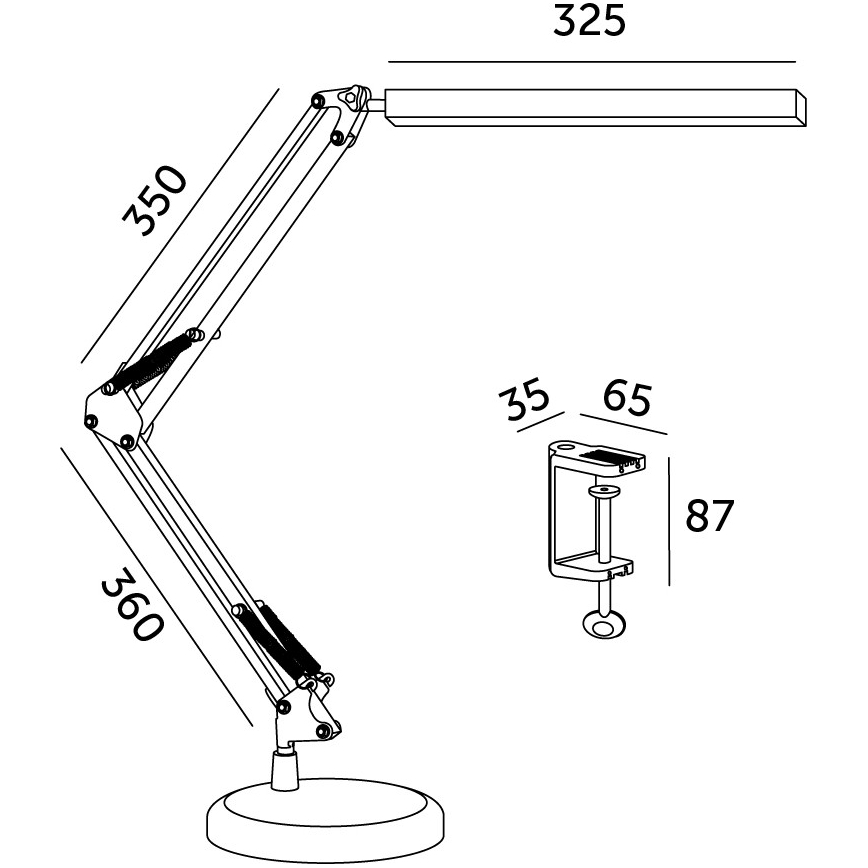 Lámpara de mesa LED regulable 2en1 USB TENUIX LED/14W/5V 3000-6000K