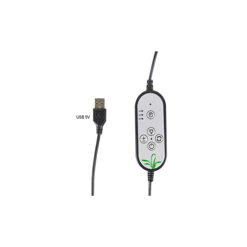 Lámpara de mesa LED regulable con clip para el cultivo de plantas LED/15W/5V