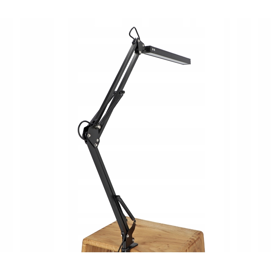 Lámpara de mesa LED flexible con pinza, regulable por toque LED/10W/5/230V 3000/4000/6000K negra