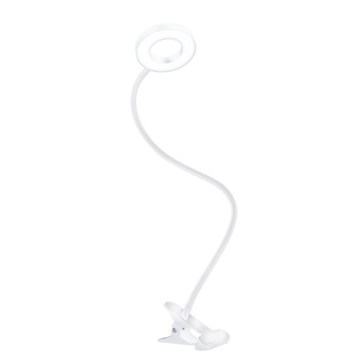 Lámpara de mesa LED regulable con pinza LED/8W/230V 3000/4000/5000K blanca