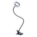 Lámpara de mesa LED regulable con pinza LED/8W/230V 3000/4000/5000K negra