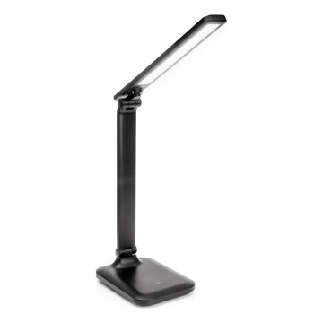 Lámpara de mesa LED regulable con puerto USB REMUS LED/5W/230V negra