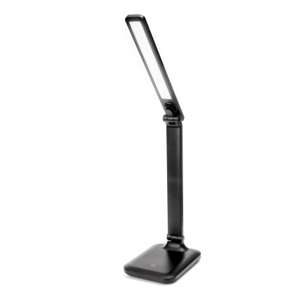 Lámpara de mesa LED regulable con puerto USB REMUS LED/5W/230V negra