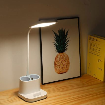 Lámpara de mesa LED regulable con soporte y power bank LED/5W/5V 2400mAh