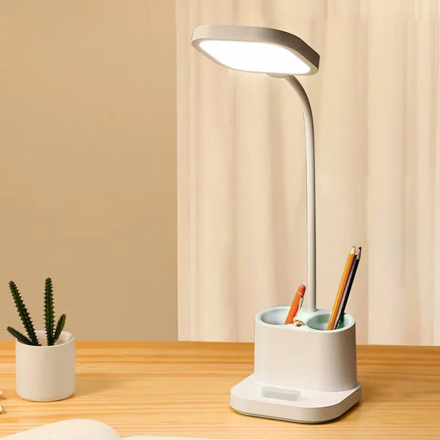Lámpara de mesa LED regulable con soporte y power bank LED/5W/5V 2400mAh