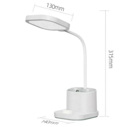Lámpara de mesa LED regulable con soporte y power bank LED/5W/5V 2400mAh