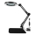 Lámpara de mesa LED regulable con una lupa LED/11W/5V 3000-6000K negro
