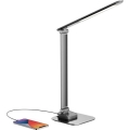 Lámpara de mesa LED regulable con USB LED/7,5W/230V 3000K/4000K/5500K antracita