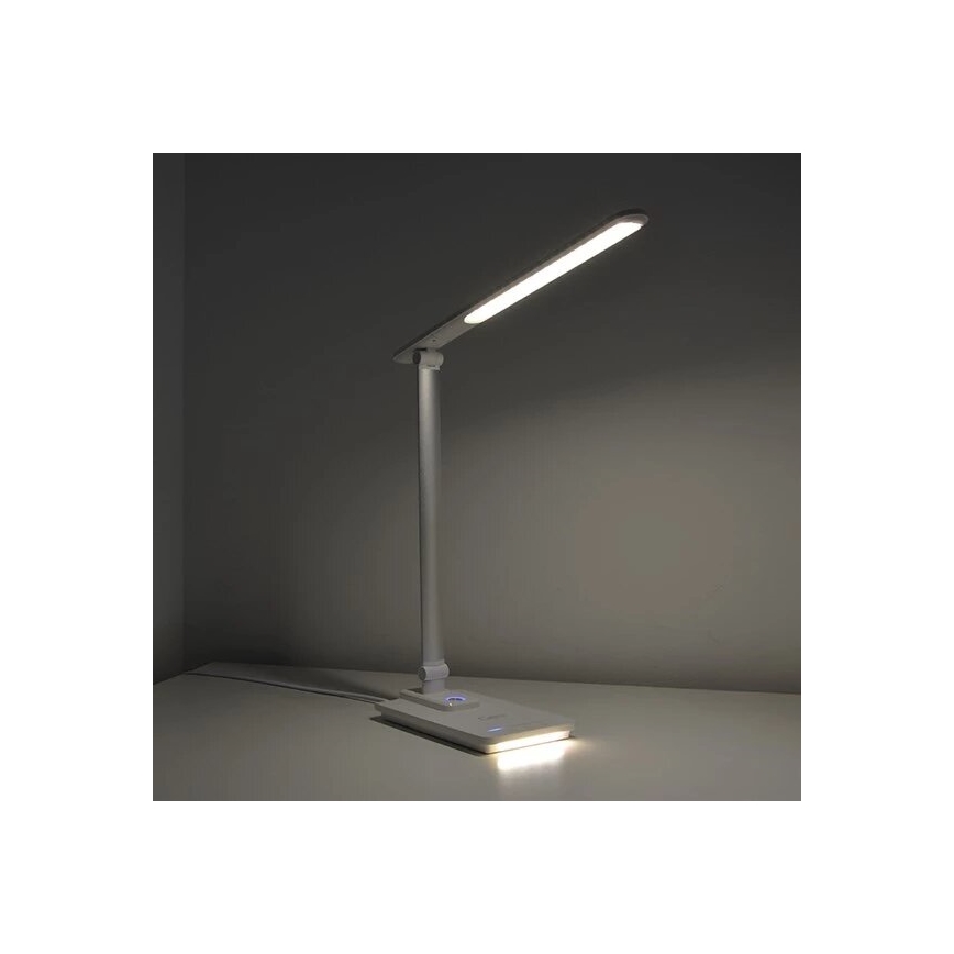 Lámpara de mesa LED regulable con USB LED/9W/230V 3000K/4000K/5500K blanco