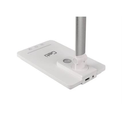 Lámpara de mesa LED regulable con USB LED/9W/230V 3000K/4000K/5500K blanco