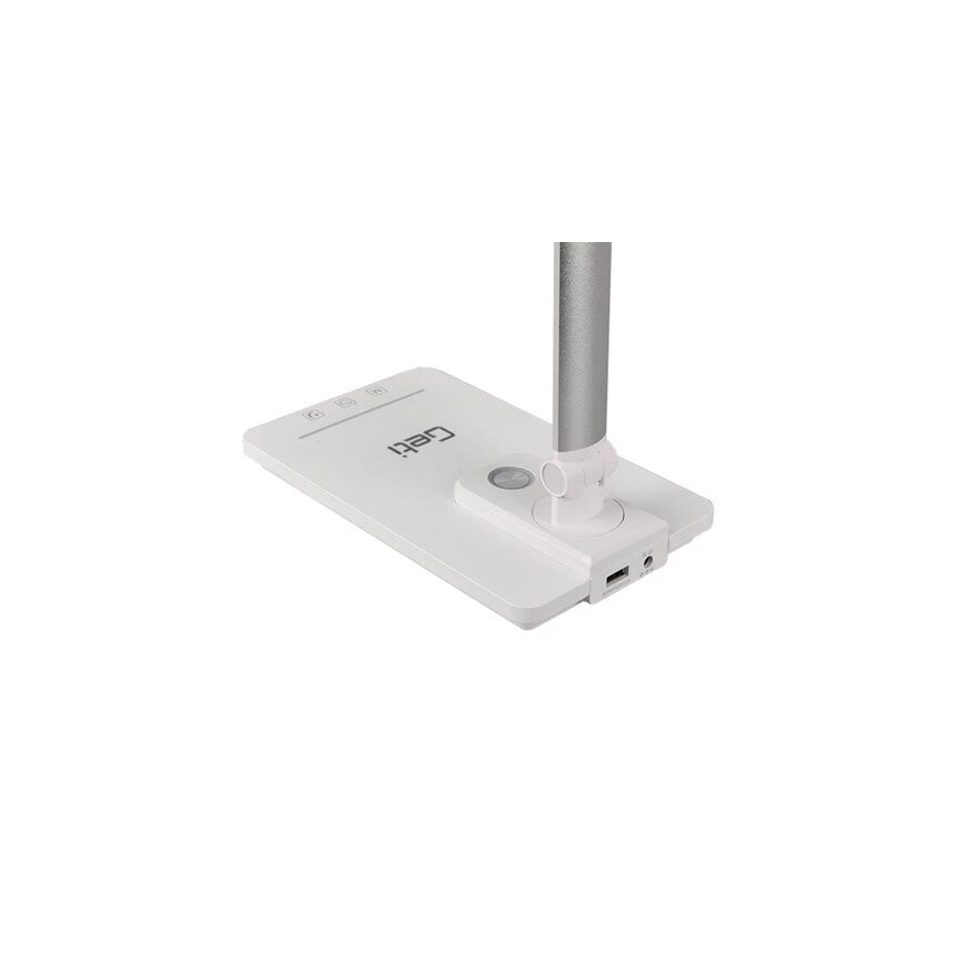 Lámpara de mesa LED regulable con USB LED/9W/230V 3000K/4000K/5500K blanco