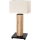 Lámpara de mesa LED regulable FLAME 1xE27/40W+ LED/4,6W/230V 56,5 cm roble
