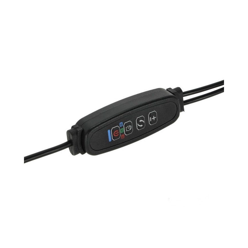 Lámpara de mesa LED regulable flexible con pinza para cultivo de plantas VITARO 2xLED/4W/230V negro