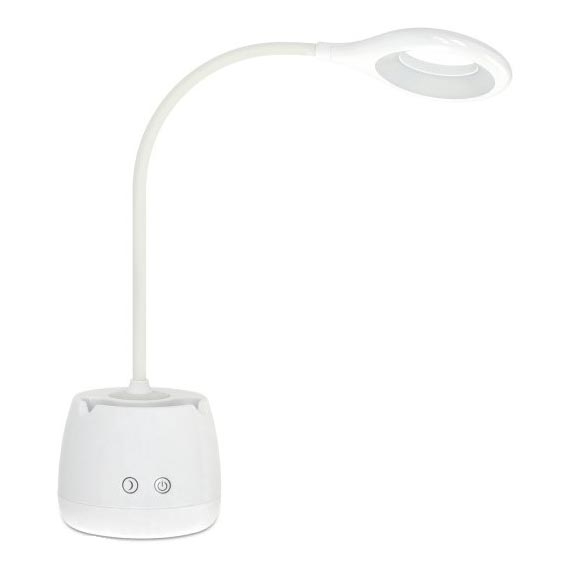 Lámpara de mesa LED regulable, flexible y recargable LUSIA LED/5W/5V 3000/4000K 1200 mAh blanco