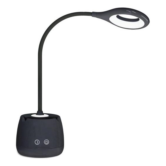 Lámpara de mesa LED regulable, flexible y recargable LUSIA LED/5W/5V 3000/4000K 1200 mAh negro