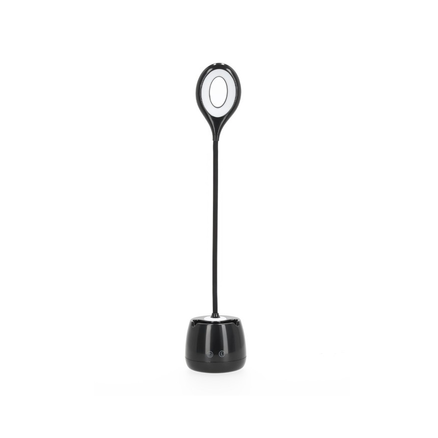Lámpara de mesa LED regulable, flexible y recargable LUSIA LED/5W/5V 3000/4000K 1200 mAh negro