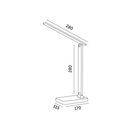 Lámpara de mesa LED regulable NOBLITE N LED/7W/230V 3000/4000/6500K blanca