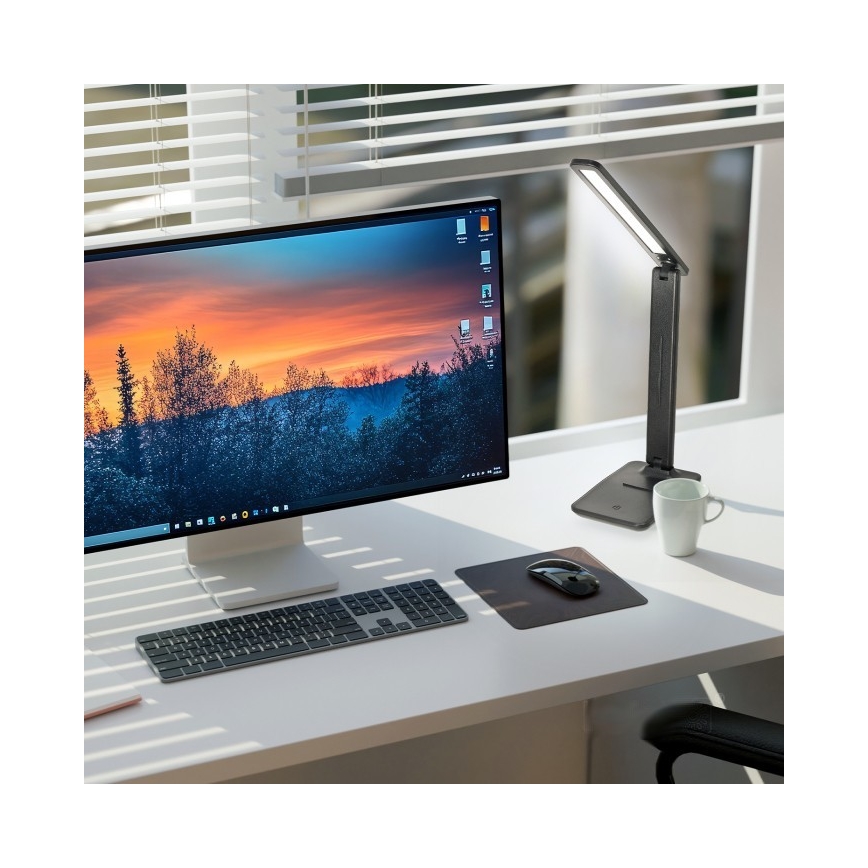 Lámpara de mesa LED regulable NOBLITE N LED/7W/230V 3000/4000/6500K negro