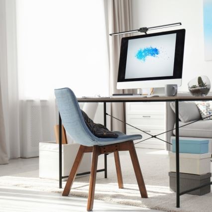 Lámpara de mesa LED regulable USB TENUIX DUO LED/14W/5V 3000-6000K negra