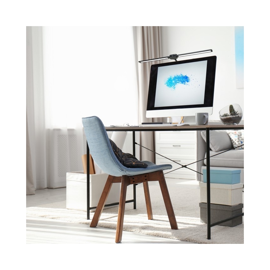 Lámpara de mesa LED regulable USB TENUIX DUO LED/14W/5V 3000-6000K negra