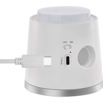 Lámpara de mesa LED regulable y recargable 4en1 LED/6W/3,7V 3000K/4000K/6500K 1500mAh blanco