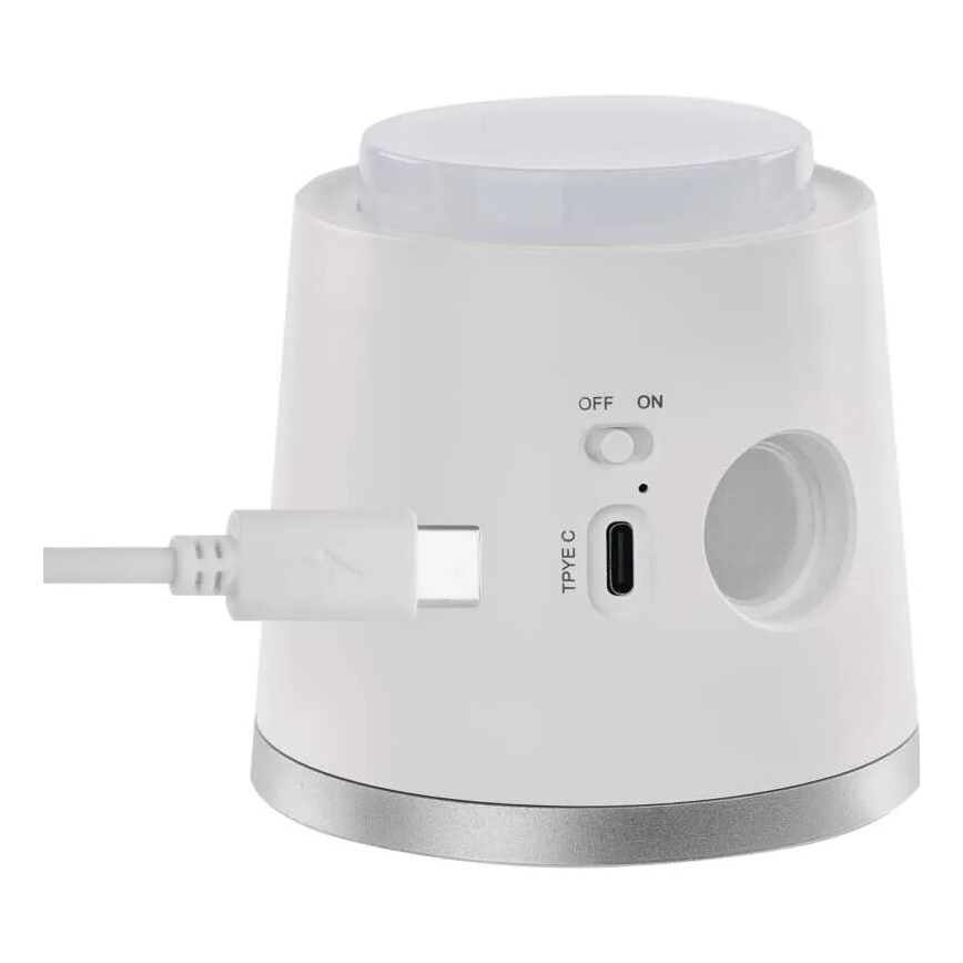 Lámpara de mesa LED regulable y recargable 4en1 LED/6W/3,7V 3000K/4000K/6500K 1500mAh blanco