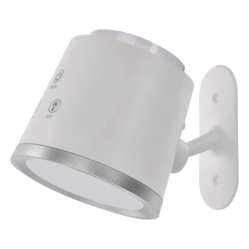 Lámpara de mesa LED regulable y recargable 4en1 LED/6W/3,7V 3000K/4000K/6500K 1500mAh blanco
