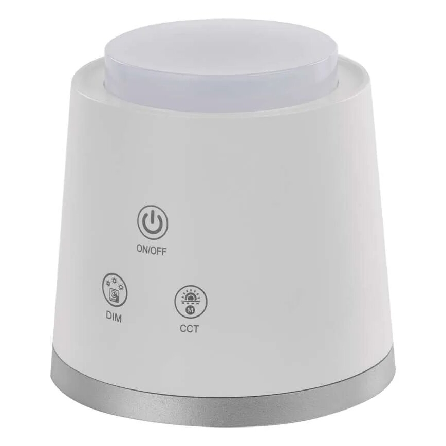 Lámpara de mesa LED regulable y recargable 4en1 LED/6W/3,7V 3000K/4000K/6500K 1500mAh blanco