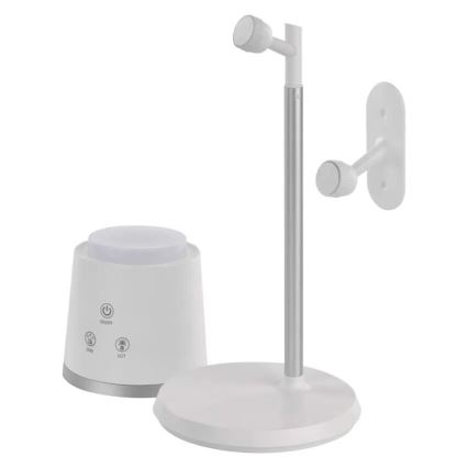 Lámpara de mesa LED regulable y recargable 4en1 LED/6W/3,7V 3000K/4000K/6500K 1500mAh blanco