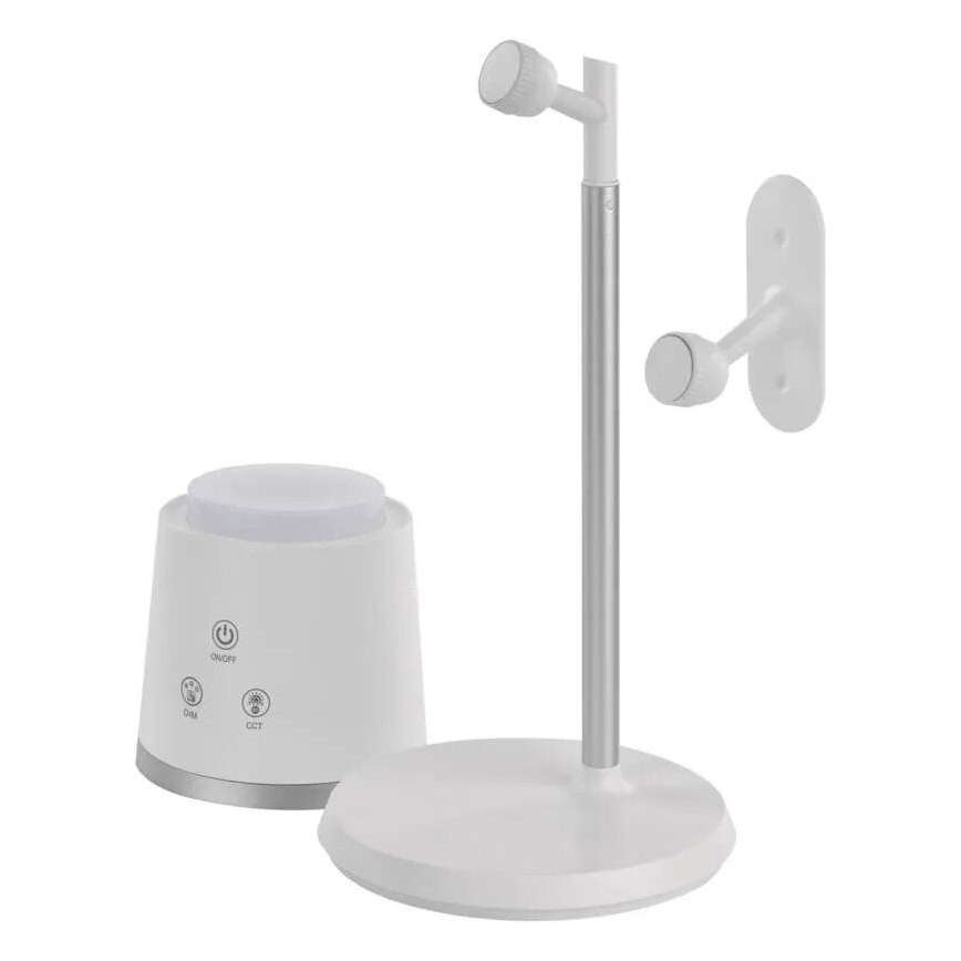 Lámpara de mesa LED regulable y recargable 4en1 LED/6W/3,7V 3000K/4000K/6500K 1500mAh blanco