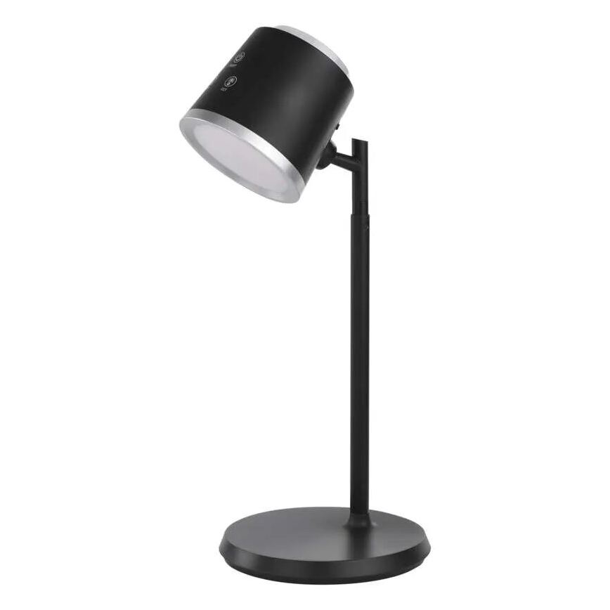 Lámpara de mesa LED regulable y recargable 4en1 LED/6W/3,7V 3000K/4000K/6500K 1500mAh negro