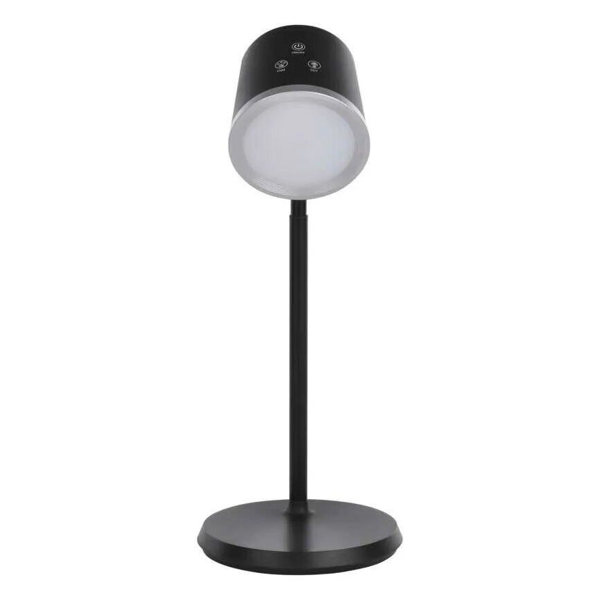 Lámpara de mesa LED regulable y recargable 4en1 LED/6W/3,7V 3000K/4000K/6500K 1500mAh negro