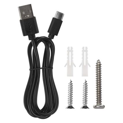 Lámpara de mesa LED regulable y recargable 4en1 LED/6W/3,7V 3000K/4000K/6500K 1500mAh negro