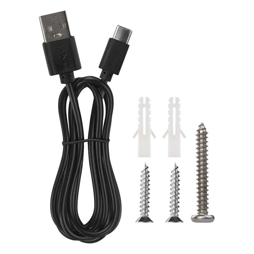 Lámpara de mesa LED regulable y recargable 4en1 LED/6W/3,7V 3000K/4000K/6500K 1500mAh negro