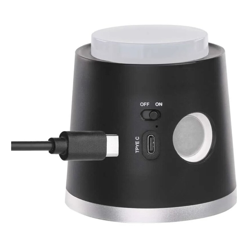 Lámpara de mesa LED regulable y recargable 4en1 LED/6W/3,7V 3000K/4000K/6500K 1500mAh negro