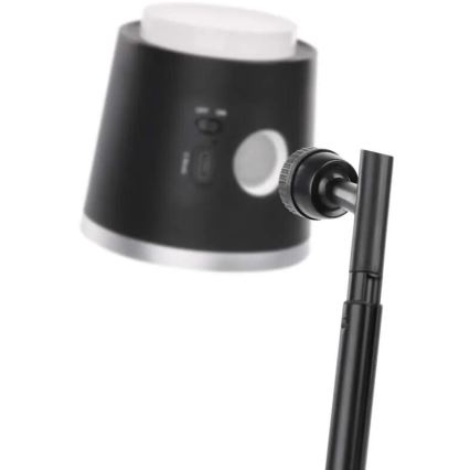 Lámpara de mesa LED regulable y recargable 4en1 LED/6W/3,7V 3000K/4000K/6500K 1500mAh negro