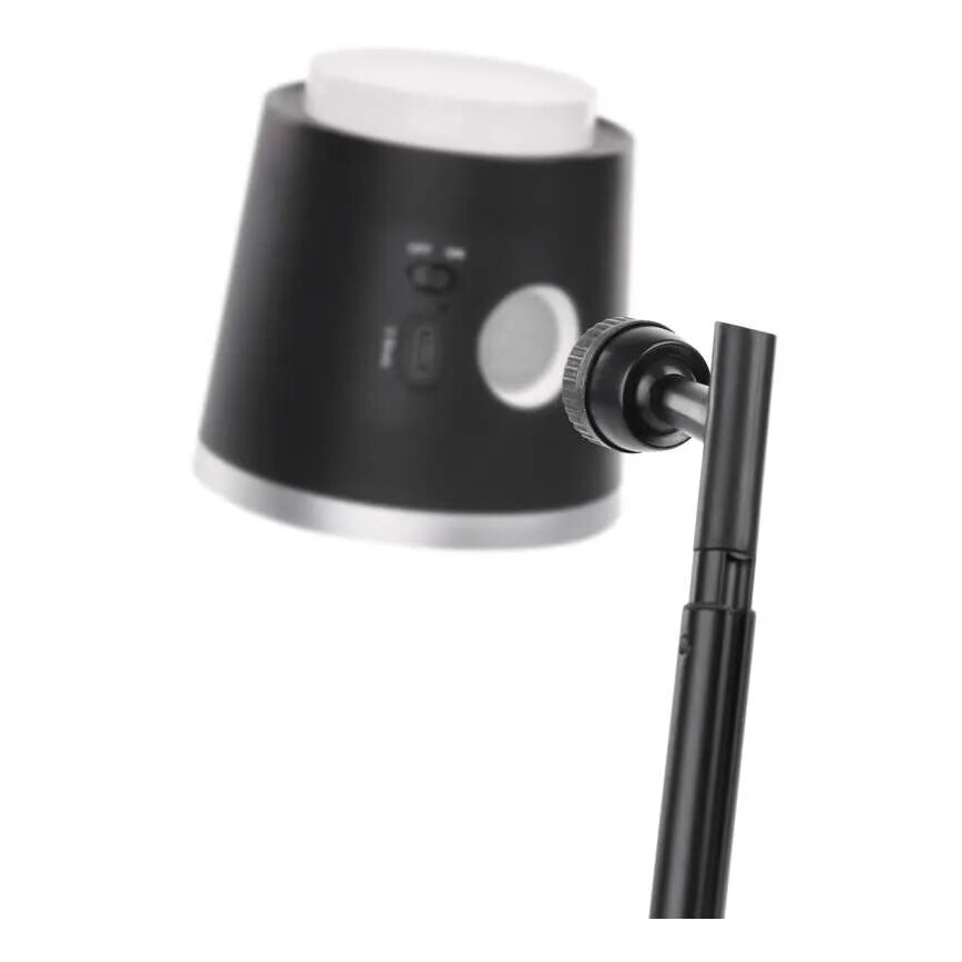 Lámpara de mesa LED regulable y recargable 4en1 LED/6W/3,7V 3000K/4000K/6500K 1500mAh negro