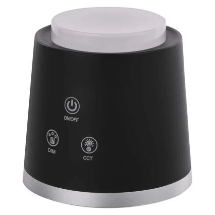 Lámpara de mesa LED regulable y recargable 4en1 LED/6W/3,7V 3000K/4000K/6500K 1500mAh negro