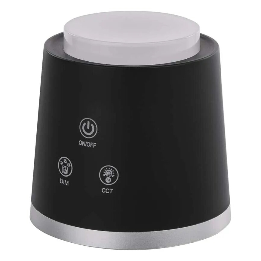Lámpara de mesa LED regulable y recargable 4en1 LED/6W/3,7V 3000K/4000K/6500K 1500mAh negro