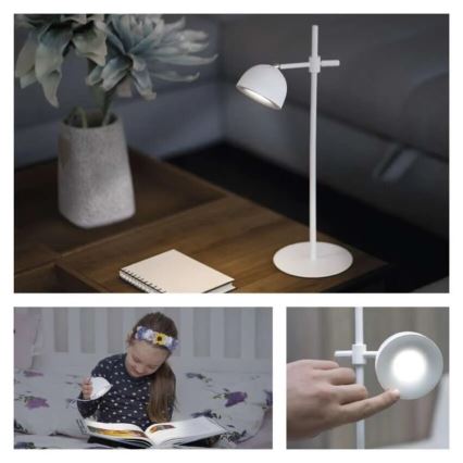 Lámpara de mesa LED regulable y recargable magnética 4en1 LED/4,2W/3,7V 4000K 1200mAh blanco