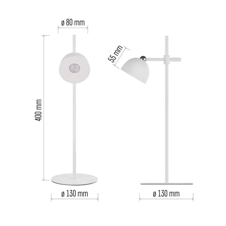 Lámpara de mesa LED regulable y recargable magnética 4en1 LED/4,2W/3,7V 4000K 1200mAh blanco