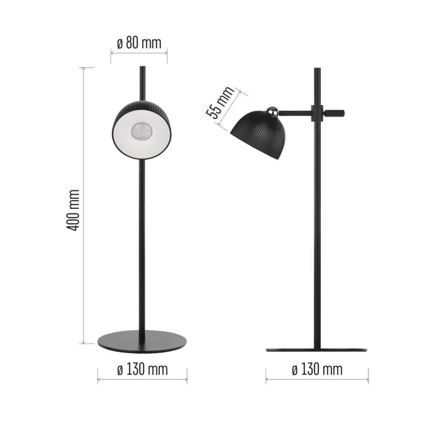 Lámpara de mesa LED regulable y recargable magnética 4en1 LED/4,2W/3,7V 4000K 1200mAh negro