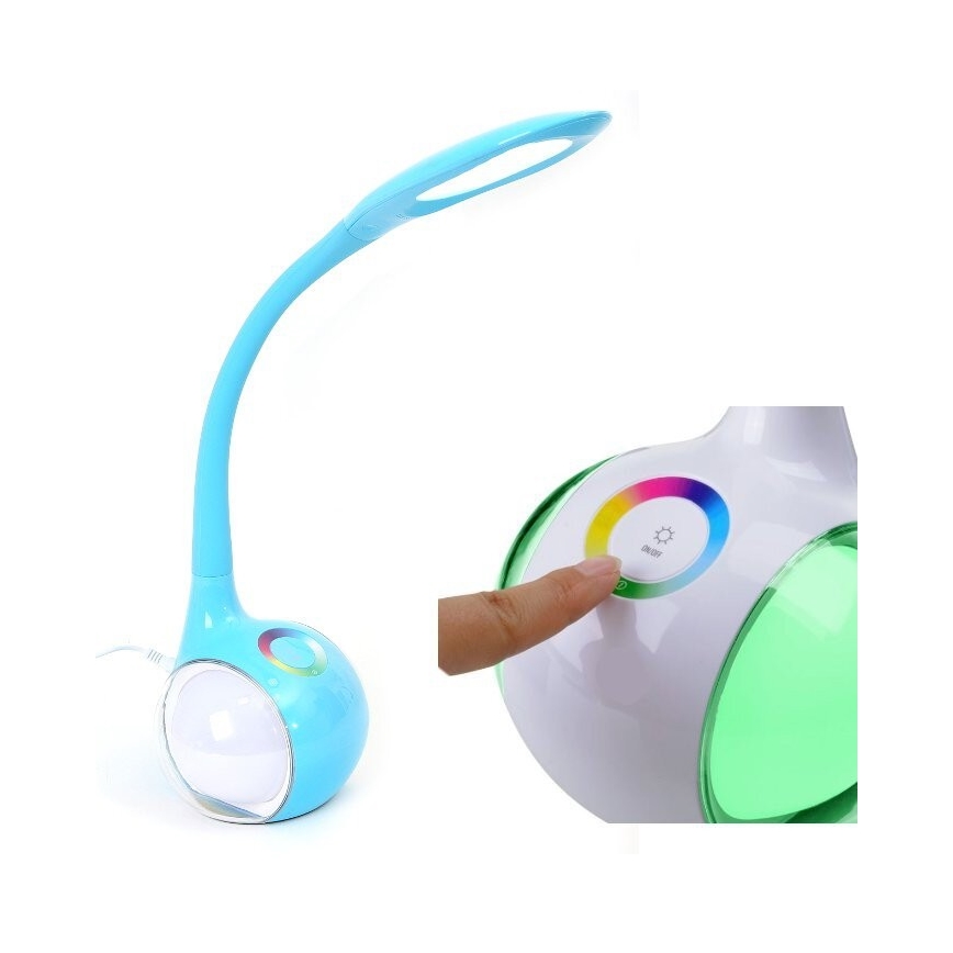 Lámpara de mesa LED RGB regulable LED/7W/230V azul