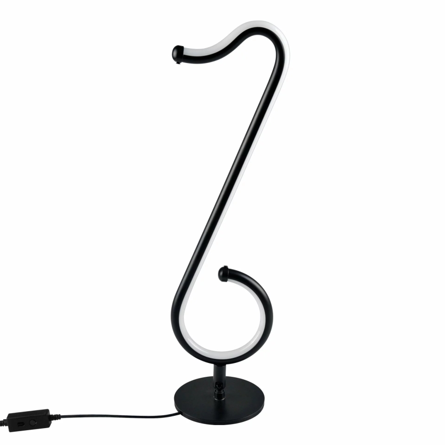 LED RGBW Lámpara de mesa regulable NUTKA LED/15W/5V negro + control remoto