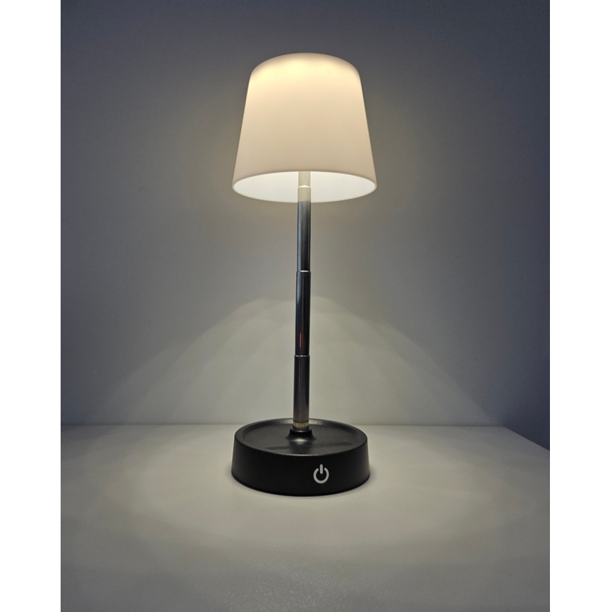 Lámpara de mesa LED regulable con control táctil LED/3W/5V USB 800 mAh blanca