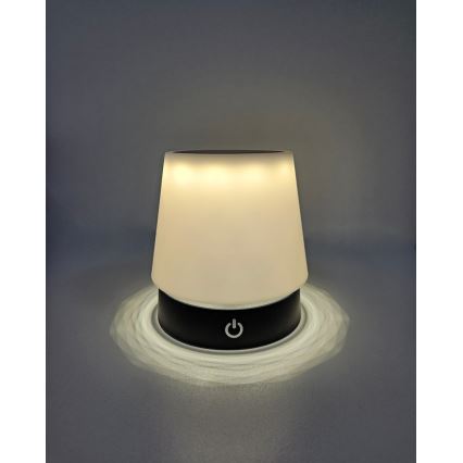 Lámpara de mesa LED regulable con control táctil LED/3W/5V USB 800 mAh blanca