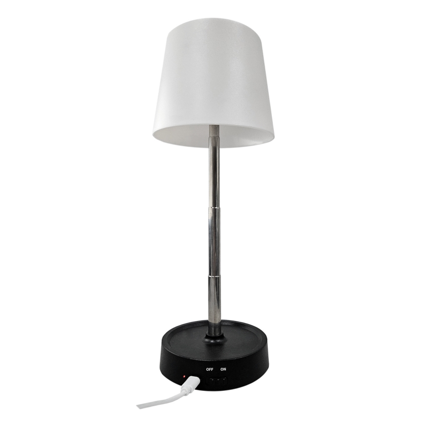 Lámpara de mesa LED regulable con control táctil LED/3W/5V USB 800 mAh blanca