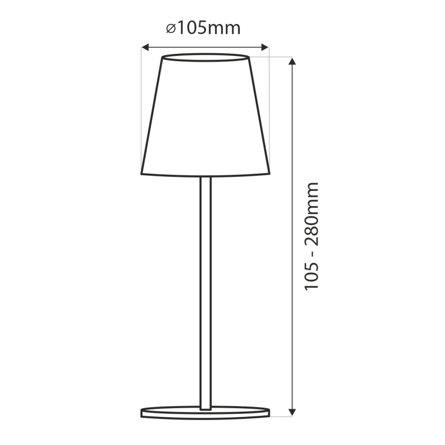 Lámpara de mesa LED regulable con control táctil LED/3W/5V USB 800 mAh blanca